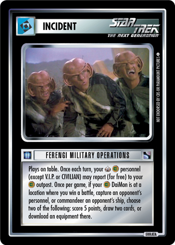 Ferengi Military Operations (Errata version) Ferengi Military Operations
